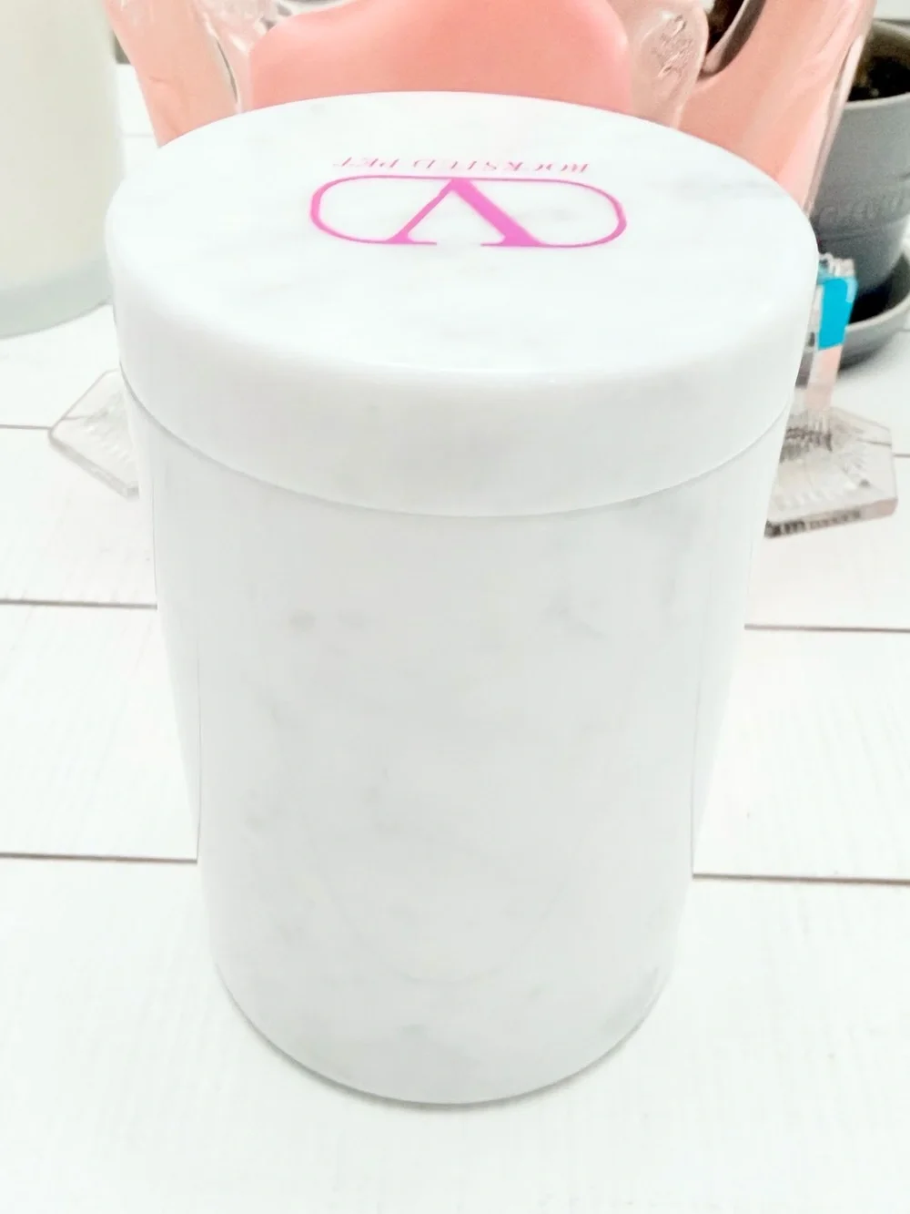Valentino Garavani Rockstud Pet Marble Treat Canister